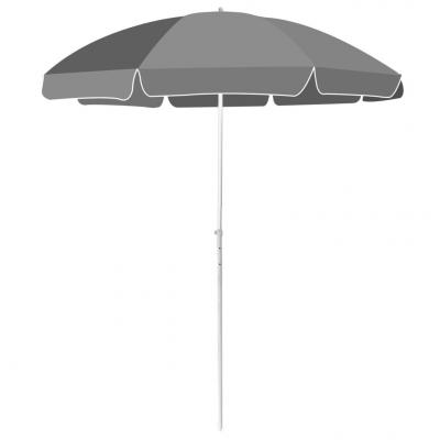 Emaga vidaxl parasol plażowy, 180 cm, antracytowy