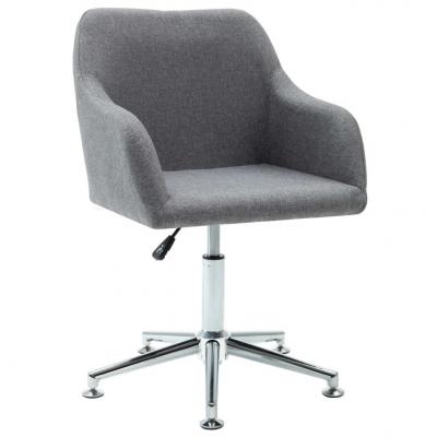 Emaga vidaxl obrotowe krzesło biurowe, jasnoszare, tkanina