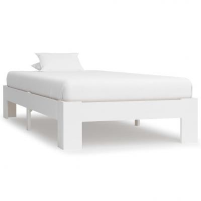Emaga vidaxl rama łóżka, biała, lite drewno sosnowe, 90 x 200 cm