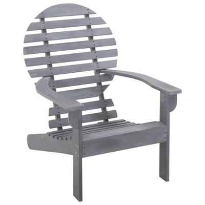 Emaga vidaxl krzesło ogrodowe adirondack z litego drewna akacjowego, szare