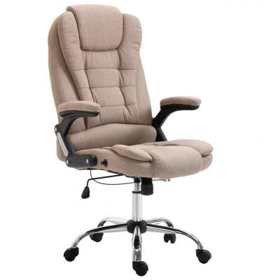 Emaga vidaxl krzesło biurowe, kolor taupe, poliester