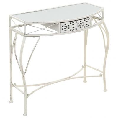 Emaga vidaxl stolik boczny w stylu francuskim, metalowy, 82x39x76 cm, biały