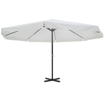 Emaga vidaxl parasol z aluminium, 500 cm, biały