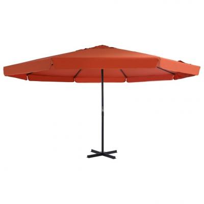 Emaga vidaxl parasol ogrodowy na słupku aluminiowym, 500 cm, terakota