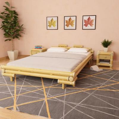 Emaga vidaxl rama łóżka, bambusowa, 140 x 200 cm