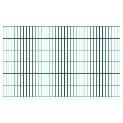 Emaga vidaxl 2d panele ogrodzeniowe 2008x1230 mm 4 m zielone 2 szt
