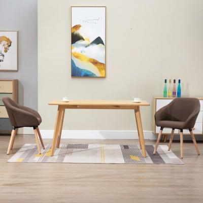 Emaga vidaxl krzesła stołowe, 2 szt., brązowe, tapicerowane tkaniną
