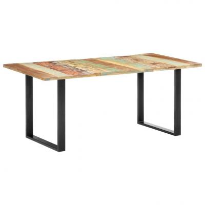 Emaga vidaxl stół jadalniany, 180x90x76 cm, lite drewno z odzysku