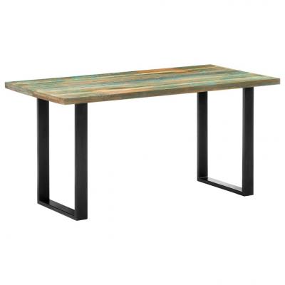 Emaga vidaxl stół jadalniany, 160 x 80 x 75 cm, lite drewno z odzysku