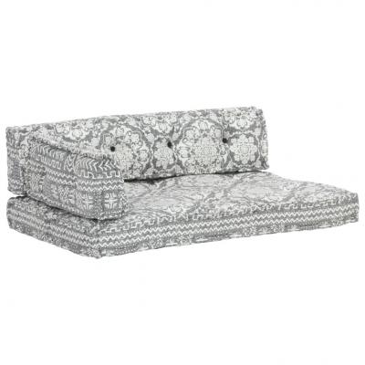 Emaga vidaxl poduszki na sofę z palet, tkanina, jasnoszary patchwork