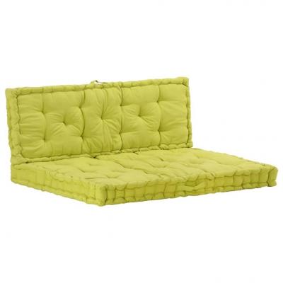 Emaga vidaxl poduszki na podłogę lub palety, 2 szt., bawełniane, zielone