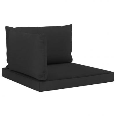 Emaga vidaxl poduszki na sofę z palet, 3 szt., czarne, tkanina