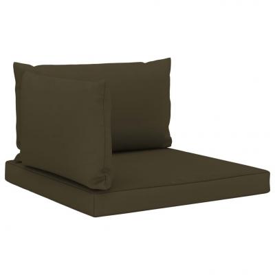 Emaga vidaxl poduszki na sofę z palet, 3 szt., kolor taupe, tkanina