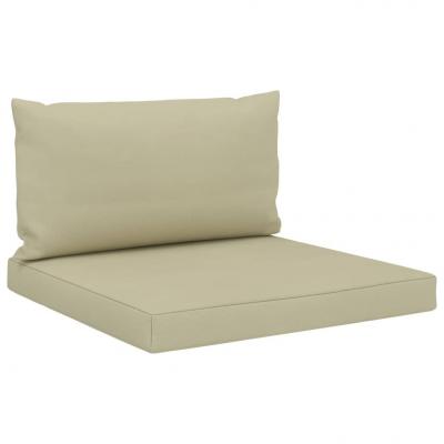 Emaga vidaxl poduszki na sofę z palet, 2 szt., kremowe, tkanina