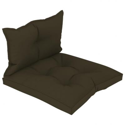 Emaga vidaxl poduszki na sofę z palet, 2 szt., kolor taupe, tkanina