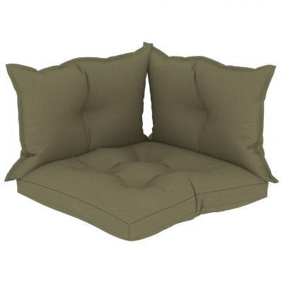 Emaga vidaxl poduszki na sofę z palet, 3 szt., beżowe, tkanina