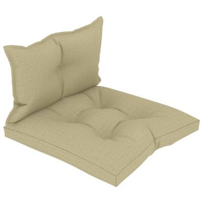 Emaga vidaxl poduszki na sofę z palet, 2 szt., kremowe, tkanina
