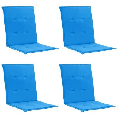 Emaga vidaxl poduszki na krzesła ogrodowe, 4 szt., niebieskie, 100x50x3 cm