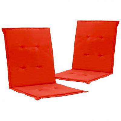Emaga vidaxl poduszki na krzesła ogrodowe, 2 szt., czerwone, 100x50x3 cm