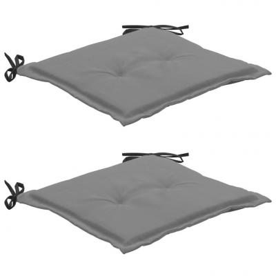Emaga vidaxl poduszki na krzesła ogrodowe, 2 szt., czarno-szare, 50x50x3 cm