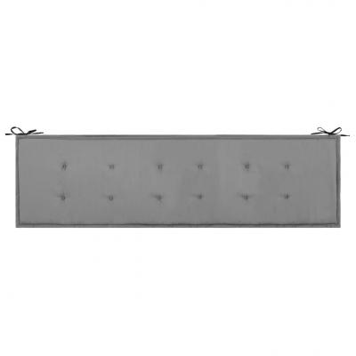 Emaga vidaxl poduszka na ławkę ogrodową, czarno-szara, 180x50x3 cm
