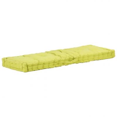 Emaga vidaxl poduszka na podłogę lub palety, bawełna, 120x40x7 cm, zielona