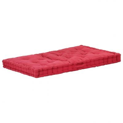 Emaga vidaxl poduszka na podłogę lub palety, bawełna, 120x80x10 cm, burgund