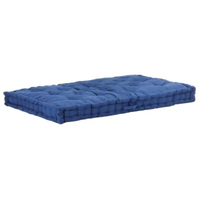 Emaga vidaxl poduszka na podłogę lub palety, bawełna, 120x80x10 cm, błękitna