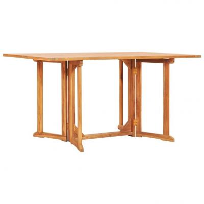 Emaga vidaxl składany stół ogrodowy, 150x90x75 cm, lite drewno tekowe