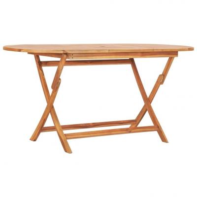 Emaga vidaxl składany stół ogrodowy, 160x80x75 cm, lite drewno tekowe