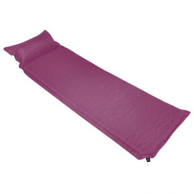 Emaga vidaxl materac dmuchany z poduszką, 66x200 cm, różowy