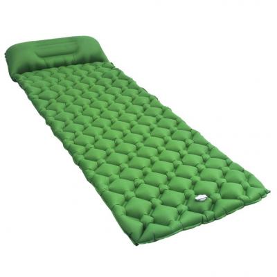 Emaga vidaxl dmuchany materac z poduszką, 58x190 cm, zielony