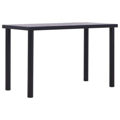 Emaga vidaxl stół jadalniany, czarny i betonowy szary, 120x60x75 cm, mdf