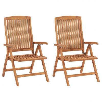 Emaga vidaxl rozkładane krzesła ogrodowe, 2 szt., lite drewno tekowe