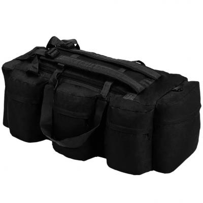 Emaga vidaxl torba wojskowa 3w1, worek w stylu militarnym, 120 l, czarna