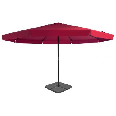 Emaga vidaxl parasol ogrodowy z przenośną podstawą, czerwony