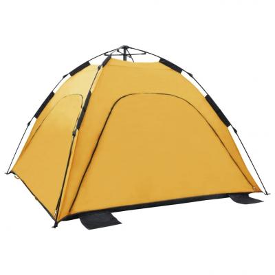 Emaga vidaxl namiot plażowy typu pop-up, 220x220x160 cm, żółty