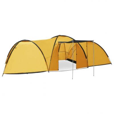 Emaga vidaxl namiot turystyczny typu igloo, 650x240x190 cm, 8-os., żółty