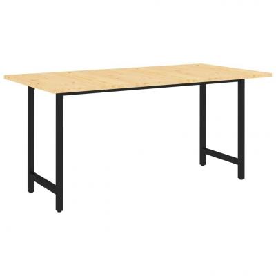 Emaga vidaxl stół do jadalni, 160x80x74,5 cm, lite drewno sosnowe