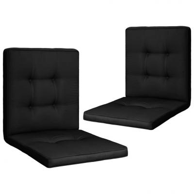 Emaga vidaxl poduszki na krzesła ogrodowe, 2 szt., czarne, 100x50x5 cm