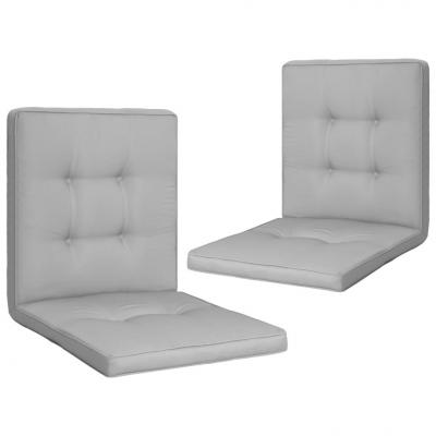 Emaga vidaxl poduszki na krzesła ogrodowe, 2 szt., szare, 100x50x5 cm