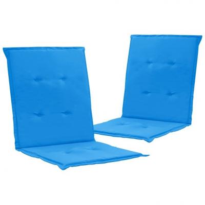 Emaga vidaxl poduszki na krzesła ogrodowe, 2 szt., niebieskie, 100x50x3 cm