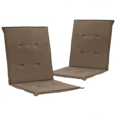 Emaga vidaxl poduszki na krzesła ogrodowe, 2 szt., taupe, 100x50x3 cm