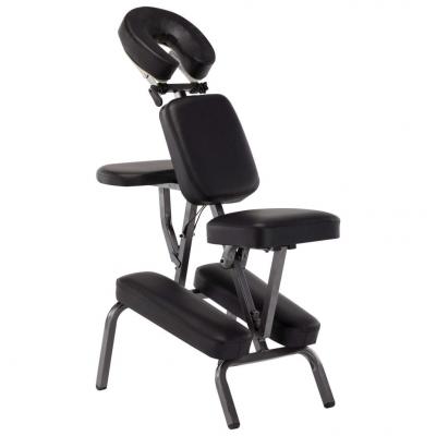Emaga vidaxl fotel do masażu, sztuczna skóra, czarny, 122x81x48 cm