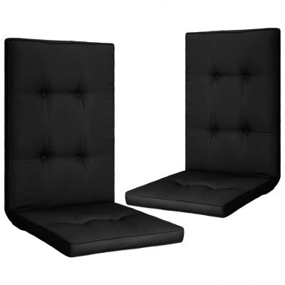 Emaga vidaxl poduszki na krzesła ogrodowe, 2 szt., czarne, 120x50x5 cm