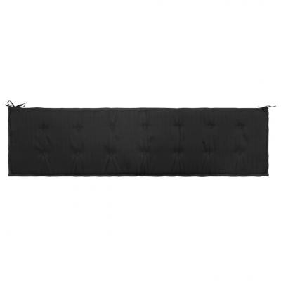 Emaga vidaxl poduszka na ławkę ogrodową, czarna, 200 x 50 x 3 cm