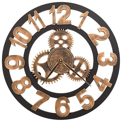 Emaga vidaxl zegar ścienny, metalowy, 58 cm, złoto-czarny