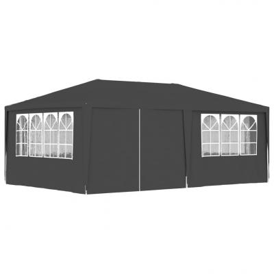 Emaga vidaxl namiot imprezowy ze ściankami, 4x6 m, antracytowy, 90 g/m²