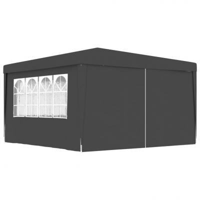 Emaga vidaxl namiot imprezowy ze ściankami, 4x4 m, antracytowy, 90 g/m²