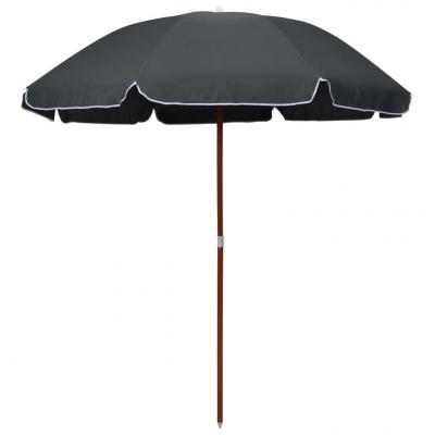 Emaga vidaxl parasol na stalowym słupku, 240 cm, antracytowy